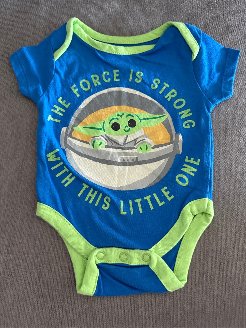 Blue & Lime Baby One-Piece Bodysuit with